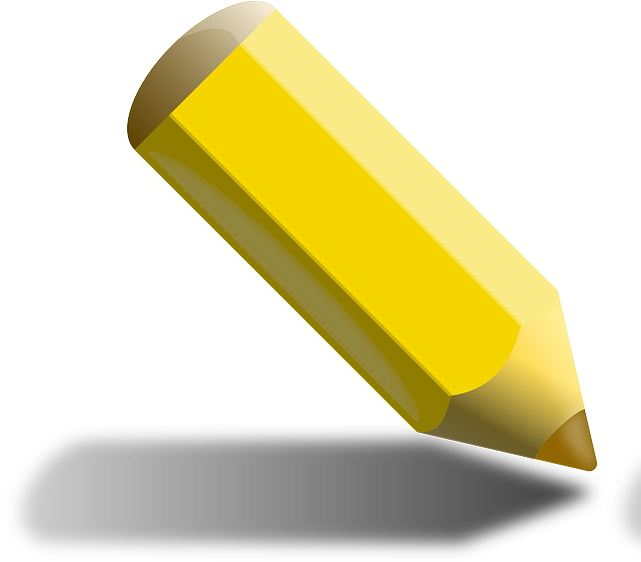 Crayon Colored Pencil, Colored Crayon, Pencil, Yellow - Clipart Yellow Pencil (640x570), Png Download
