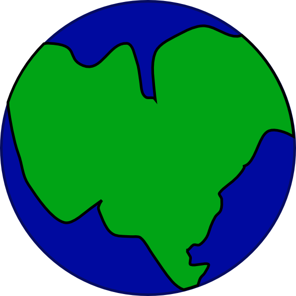 This Graphics Is The Editing Of The Earth About The - Earth As One Big Continent (594x594), Png Download