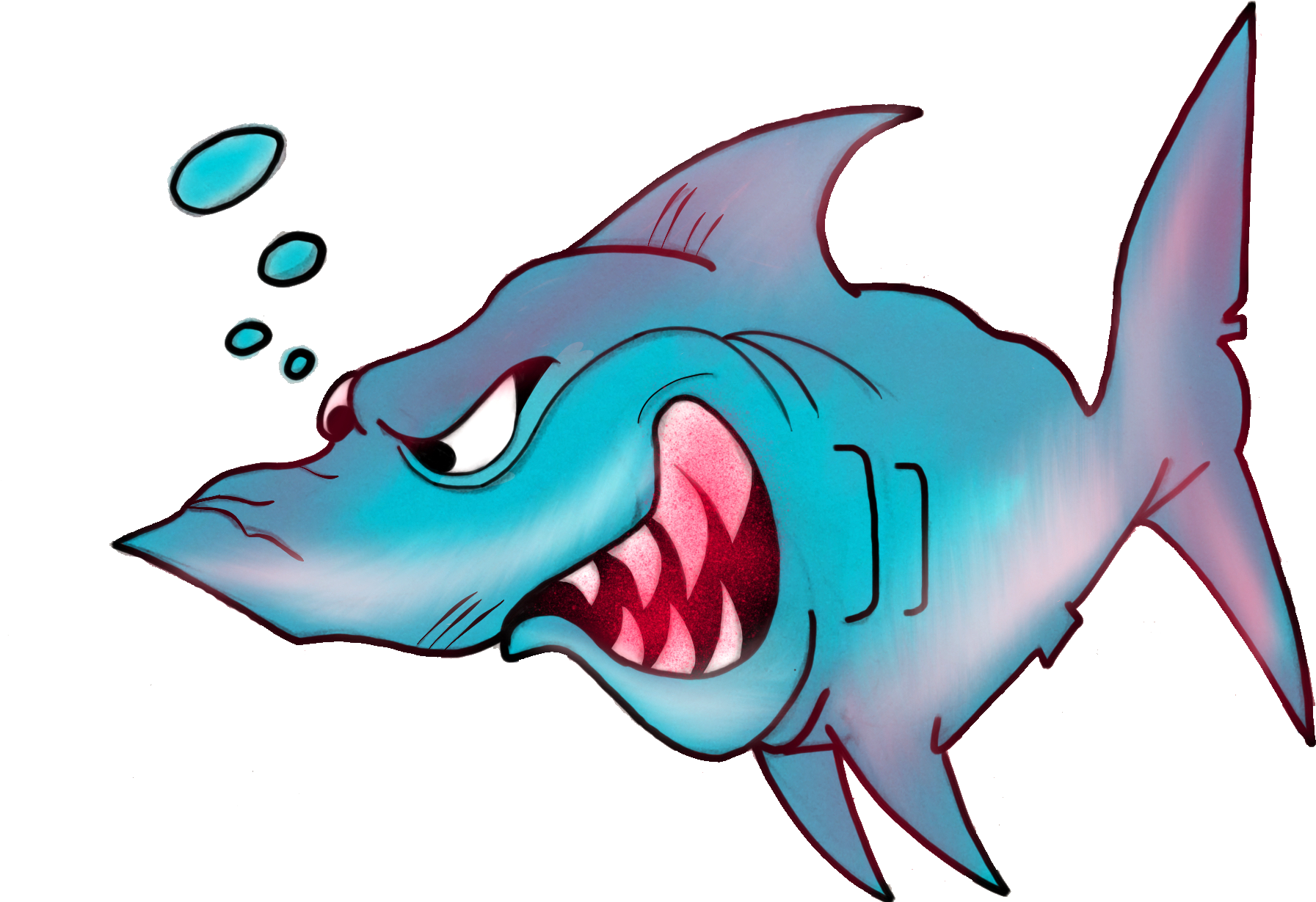 Angry Shark Shark, Nature, New Work, Sharks, Outdoors - Sticker (2048x1536), Png Download