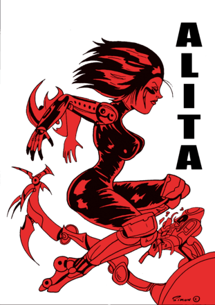 Alita Battle Angel T Shirts (311x440), Png Download