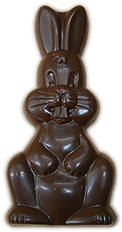 Solid Chocolate Bunny - Figurine (350x350), Png Download
