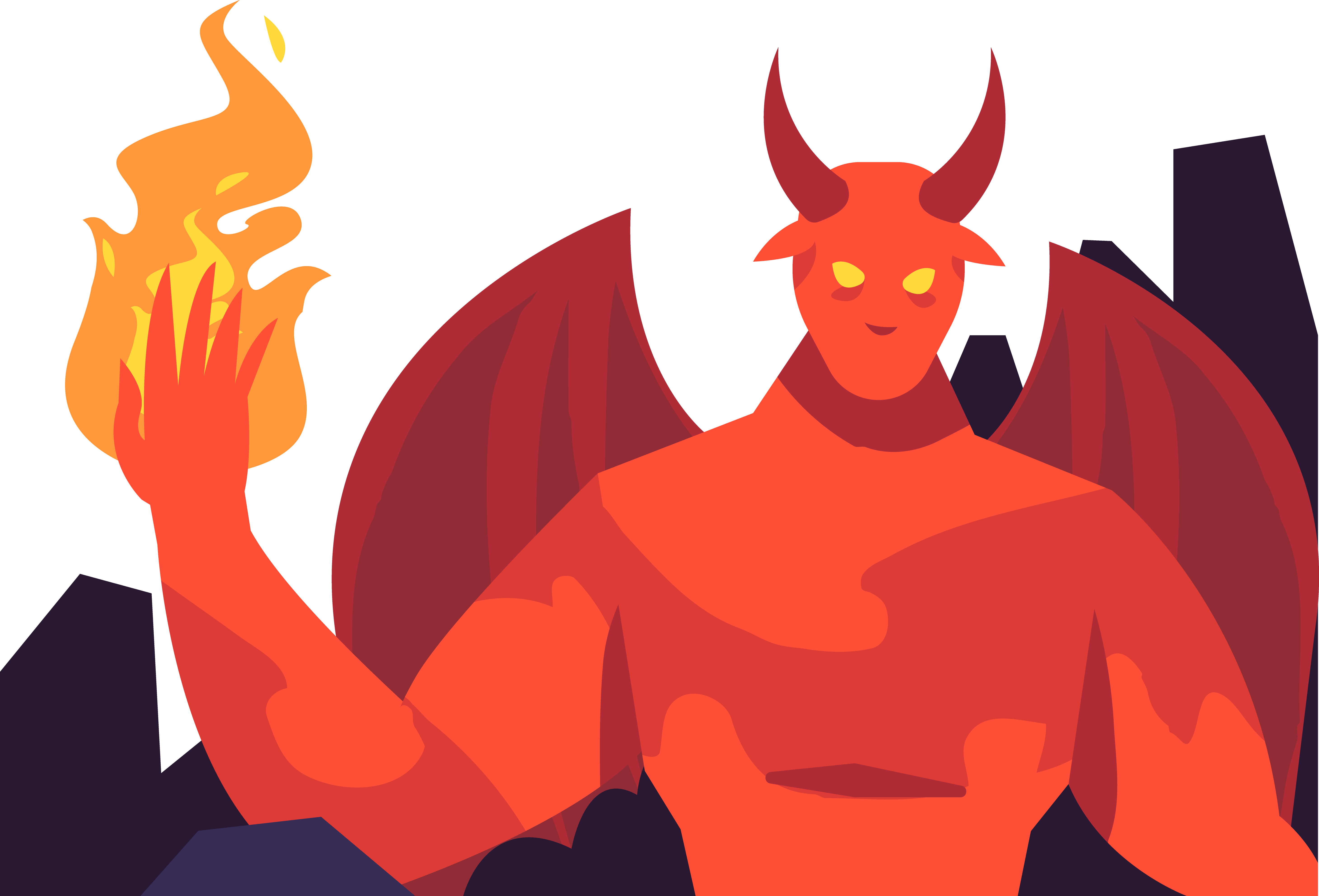 Clip Art Library Stock Demon Clip Art Horrible Transprent - Devil Horns Clip Art (5838x3966), Png Download