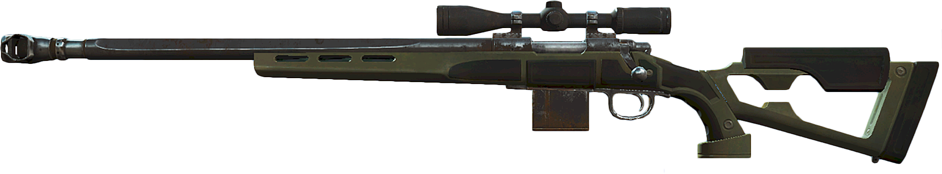 Fo4 Sniper Rifle - Sniper Rifle Png (1958x633), Png Download