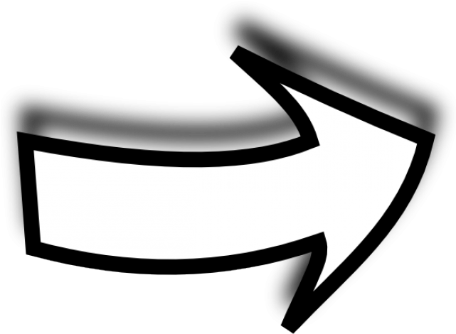 Cartoon Arrow Black And White (600x442), Png Download