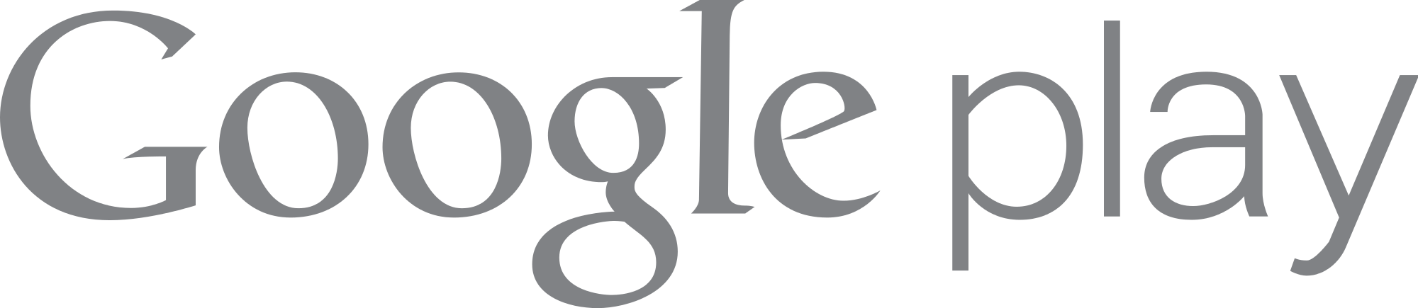 Google Play White Logo Png - Google Play Vector Png (2000x435), Png