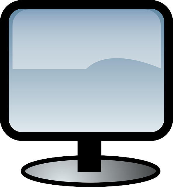 Computer, Monitor, Screen, Flat, Icon, Gino, Cartoon - Flat Screen Tv Clip Art (592x640), Png Download