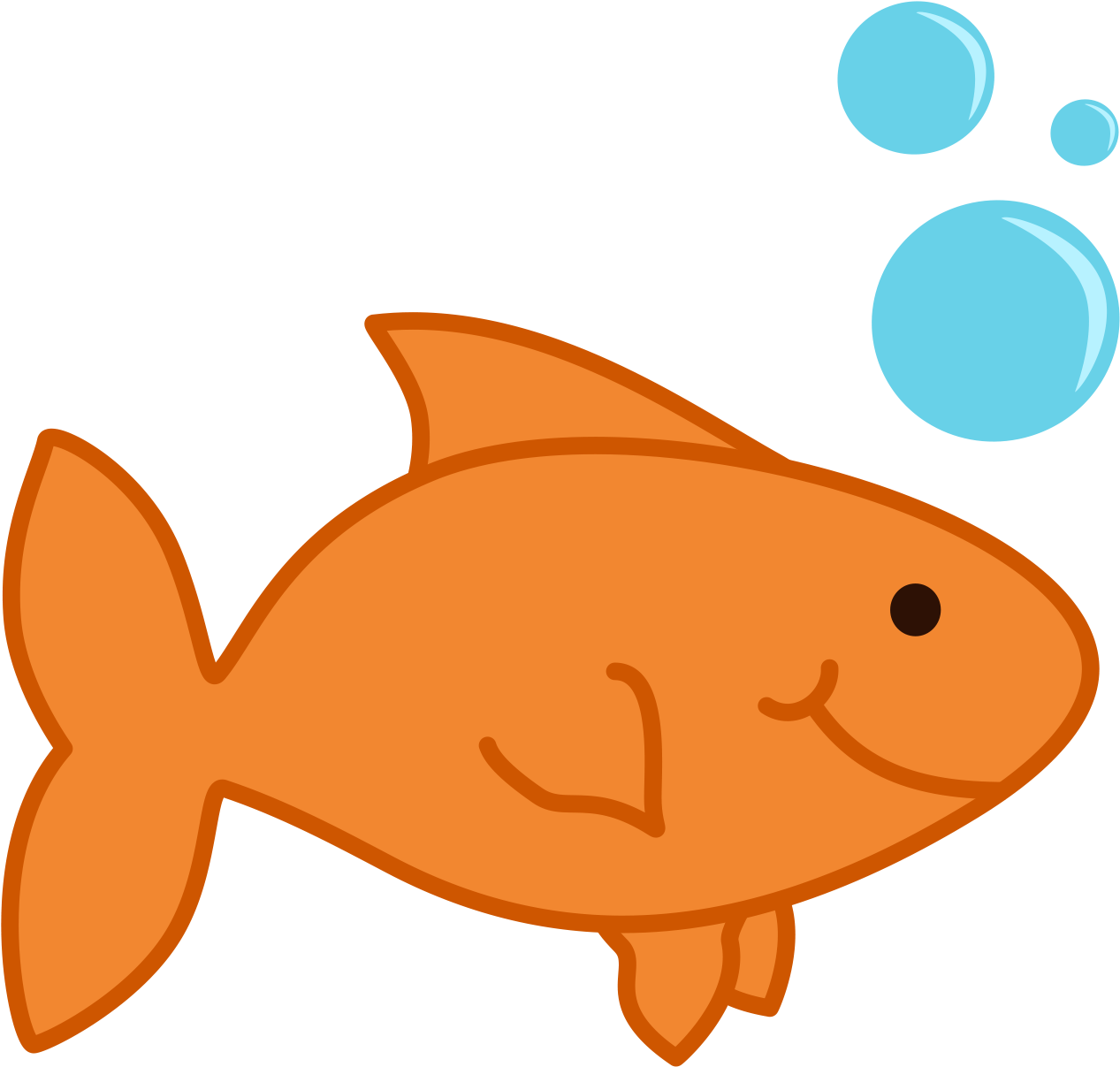 Image Result For Goldfish Clipart - Clip Art Gold Fish (1500x1500), Png Download