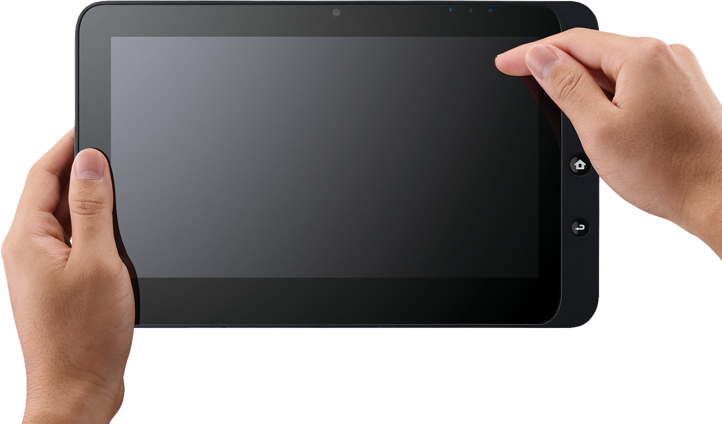 Hand Holding Tablet Png (1475x932), Png Download