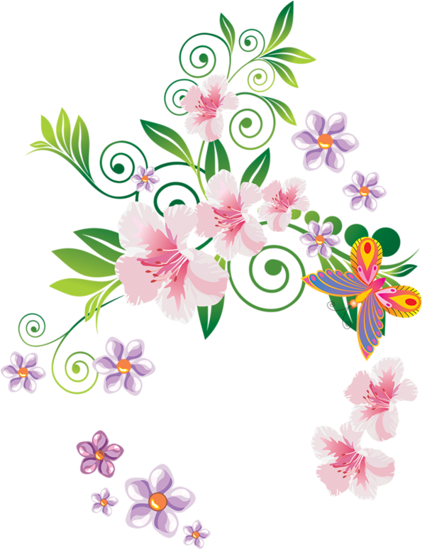 Clipart Library Flowers Tube Png Everywhere Pinterest - Portable Network Graphics (594x800), Png Download