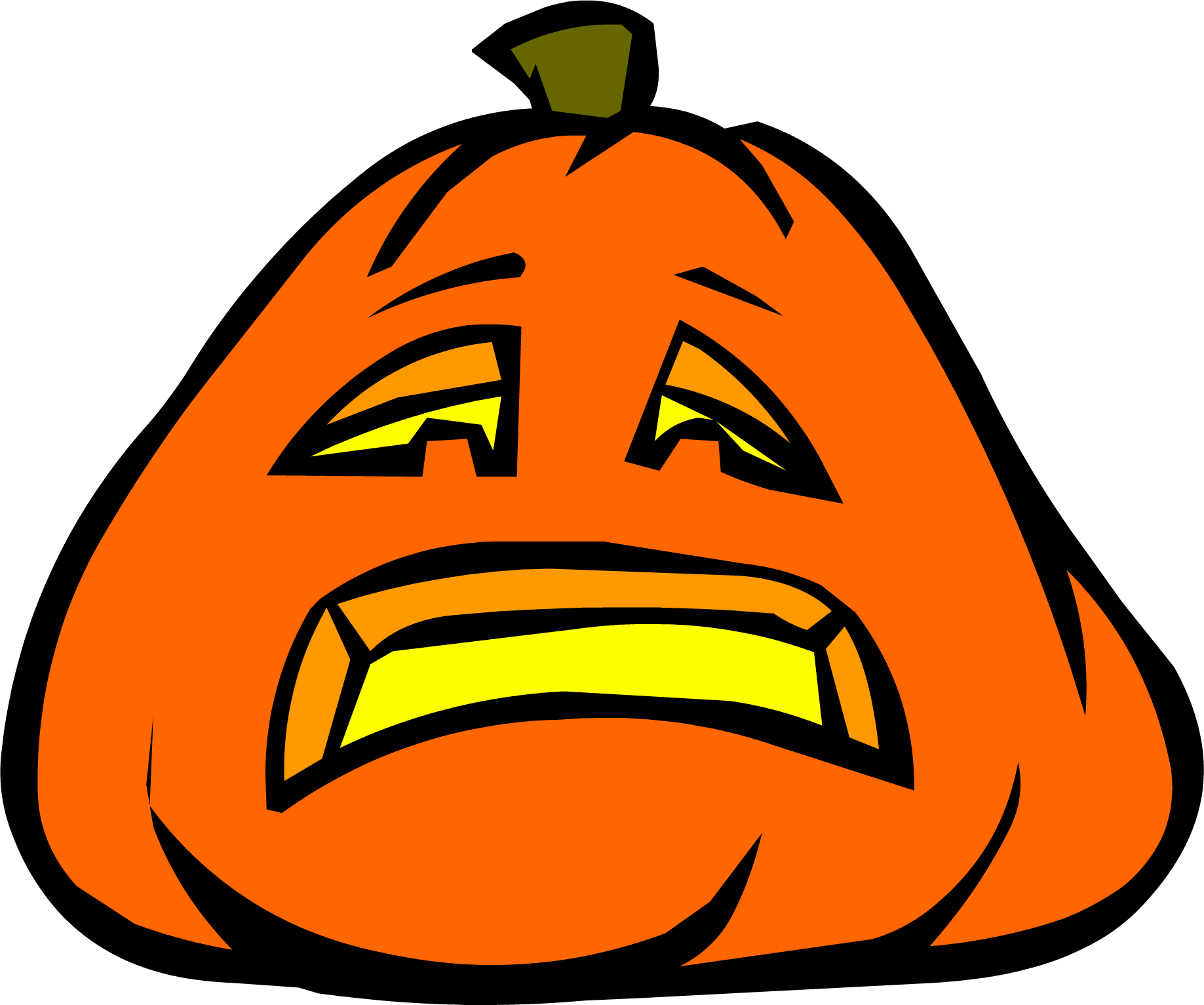 Sad Jack O Lantern - Sad Jack O Lantern Faces (1837x1533), Png Download