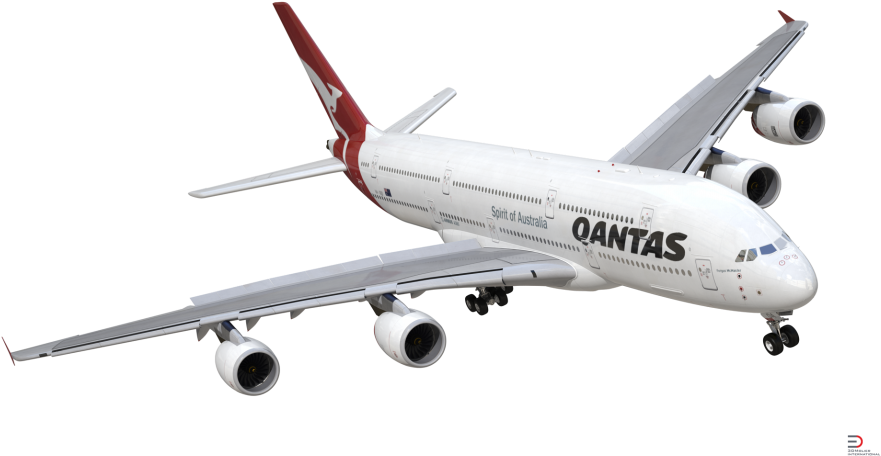 Qantas Plane Png Image - Transparent Background Airplane Png (920x517), Png Download