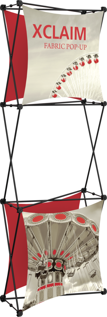 Trade Show Displays - 5ft Xclaim Full Height Fabric Popup Display Kit 02 (366x1080), Png Download