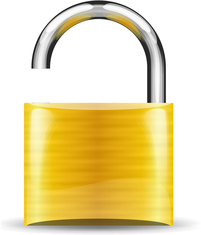 Gold Lock Clipart (800x800), Png Download