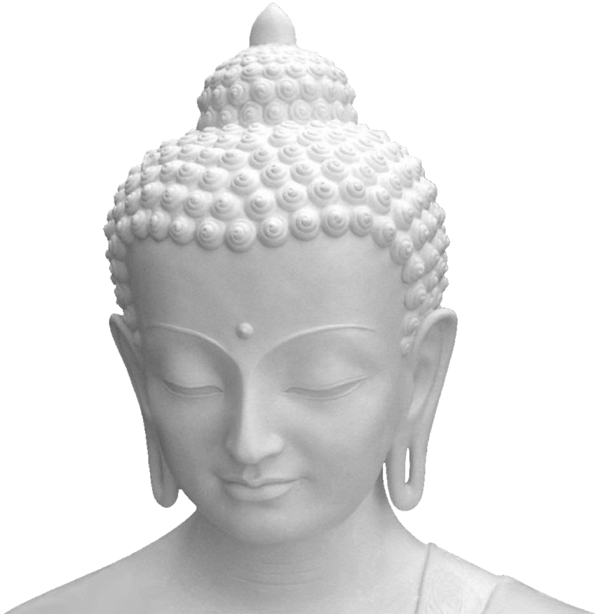 Buddha Face Png Image - Gautam Buddha Black And White Png (1024x878), Png Download