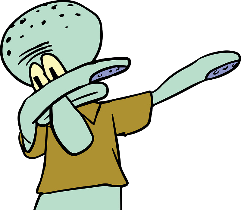 Squidward Dab By Josael281999-dbbuazm - Squidward Dab Transparent Background (800x696), Png Download
