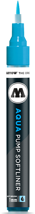 Molotow Grafx Aqua Ink Pump Softliner 1mm - Chartpak Inc Molotow Grafx Aqua Ink Brush Pump Marker (800x800), Png Download