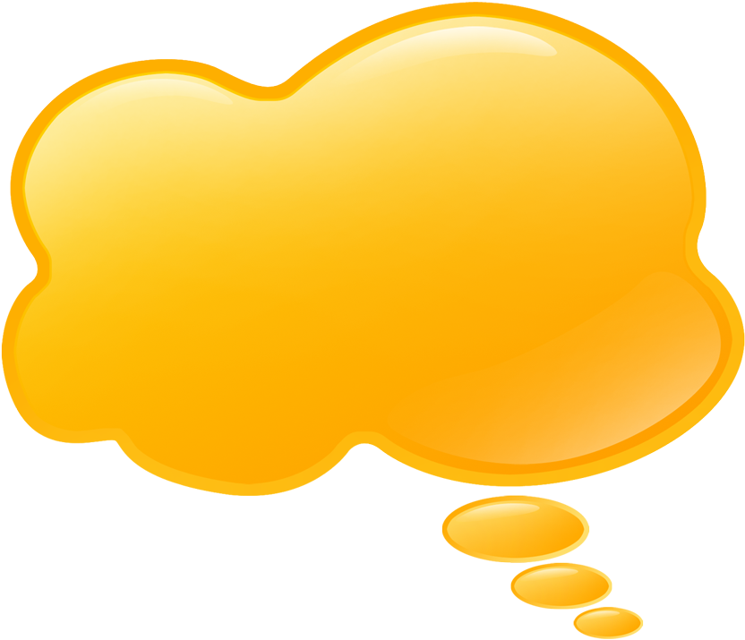Thinking Bubble Thought Bubble01 F019 C Icon - Yellow Thought Bubble Icon (1000x1000), Png Download