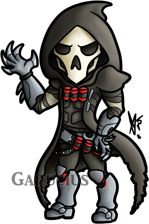 Reaper By Garucius On Deviantart Svg Black And White - Drawing (785x1017), Png Download