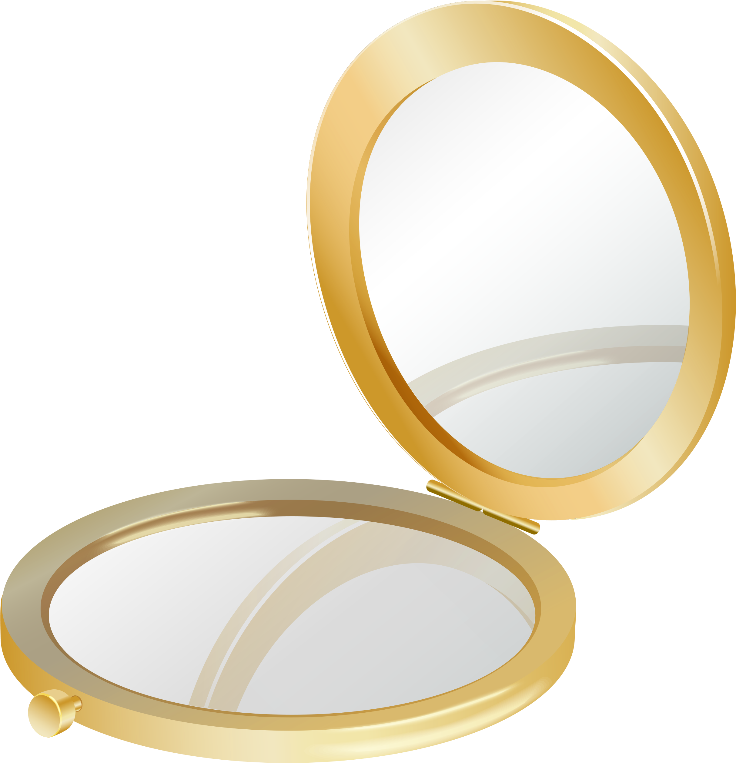 Compact Mirror Clipart Transparent Background (2851x2806), Png Download