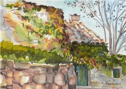 Who Lives Behind The Vines - Watercolor Paint (500x500), Png Download