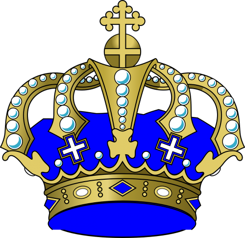 Vector - Blue Crown Cartoon (500x486), Png Download