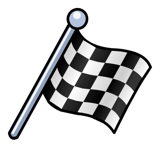 Checkered Flag Pin - Black And White Cycle Shorts (521x480), Png Download