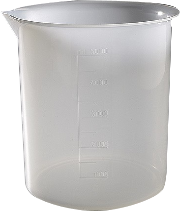 Plastic Beaker, Polypropylene, 5000 Ml - 5l Plastic Beaker (500x500), Png Download