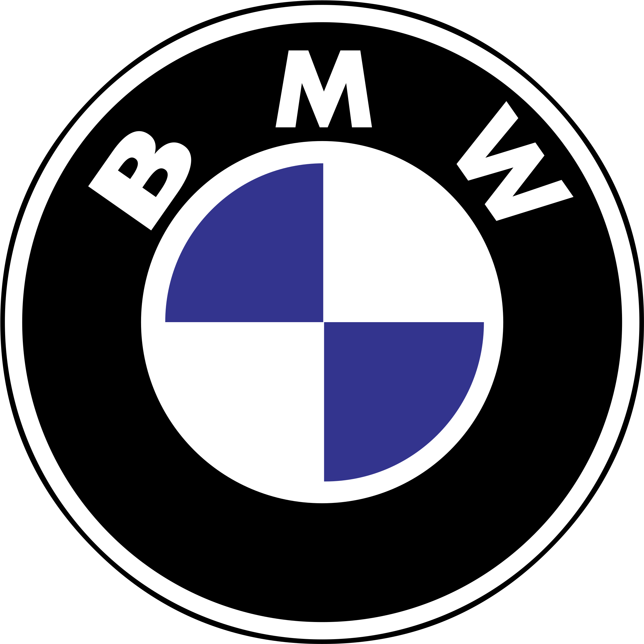 Png Download Bmw Vector Line Drawing - Bmw Logo (2400x2400), Png Download