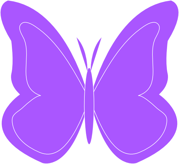 Butterfly Clipart Purple Butterfly - Clip Art (600x550), Png Download