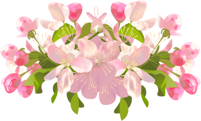 Download Spring Tree Flowers Transparent Png Clip Art Image - Flowers ...