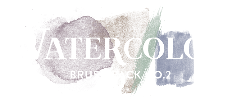 25 Detailed Watercolor Brushes For Photoshop (747x319), Png Download