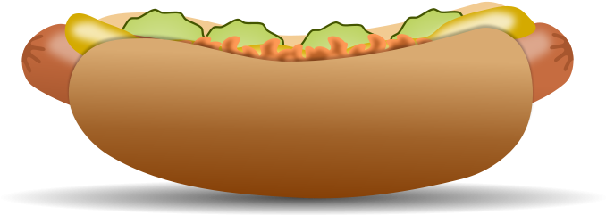 Hot Dog Svg Vector File, Vector Clip Art Svg File - Hot Dog (900x637), Png Download