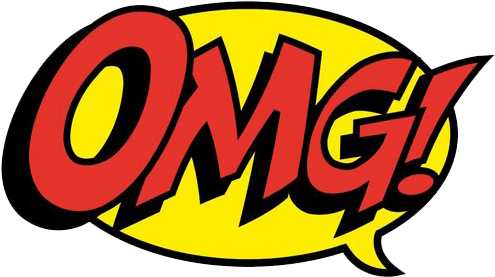 Download - Comic Omg Png (500x297), Png Download