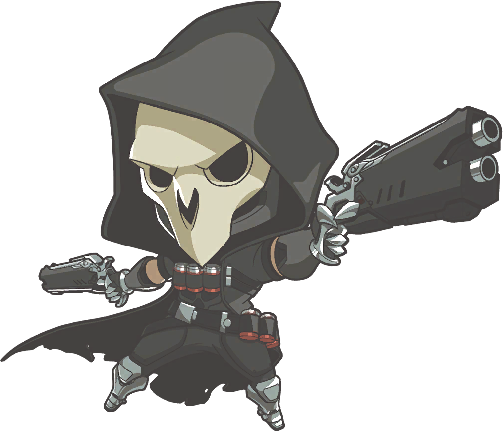 Reaper Drawing - Overwatch Reaper Cute Spray (1024x1024), Png Download