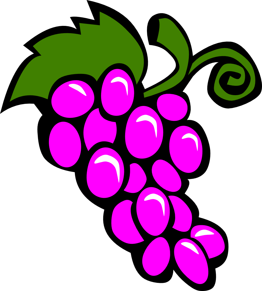 Onlinelabels Clip Art Simple Fruit Grapes Details - Grapes Clipart (902x1000), Png Download