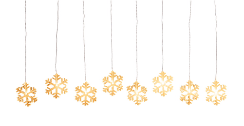Led Curtain String Lights, Warm White Snowflakes - Earrings (500x500), Png Download