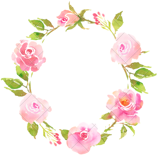 Wreath Clipart Boho - Pink Flower Wreath Png (550x550), Png Download