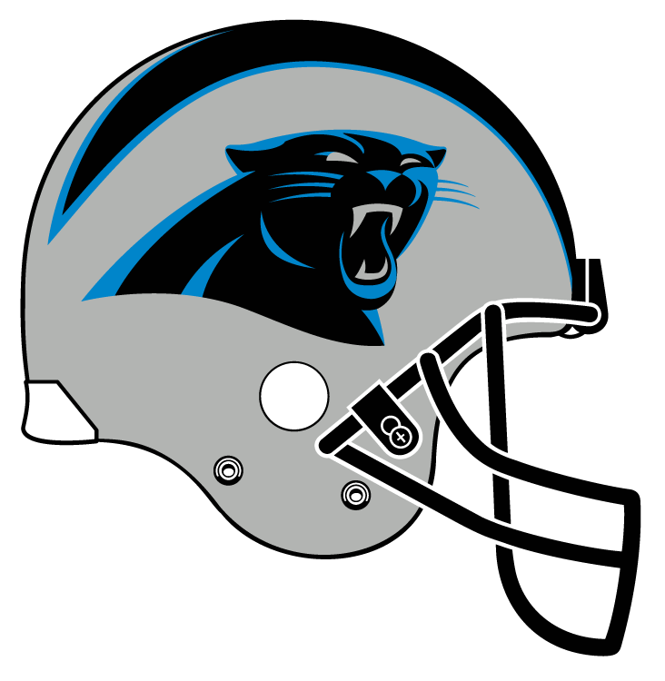 Carolina Panthers Helmet Transparent Png - Carolina Panthers Logo Helmet (732x750), Png Download