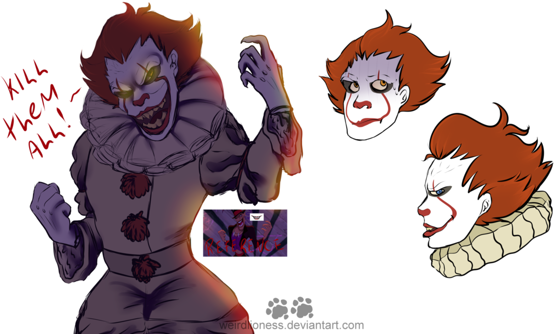 Graphic Library Download Clown Daddy Doodles By Weirdlioness - Pennywise Fan Art 2017 (1162x687), Png Download