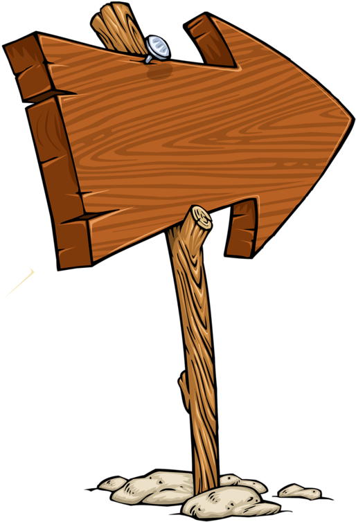Cartoon Wood Sign Png - Arrow Signs Clipart (551x800), Png Download
