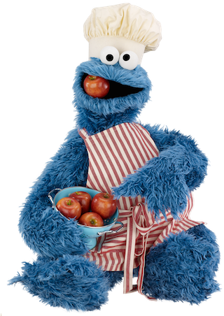 Cookie Monster - Sesame Street/do The Alphabet/imagine That/nr (340x463), Png Download