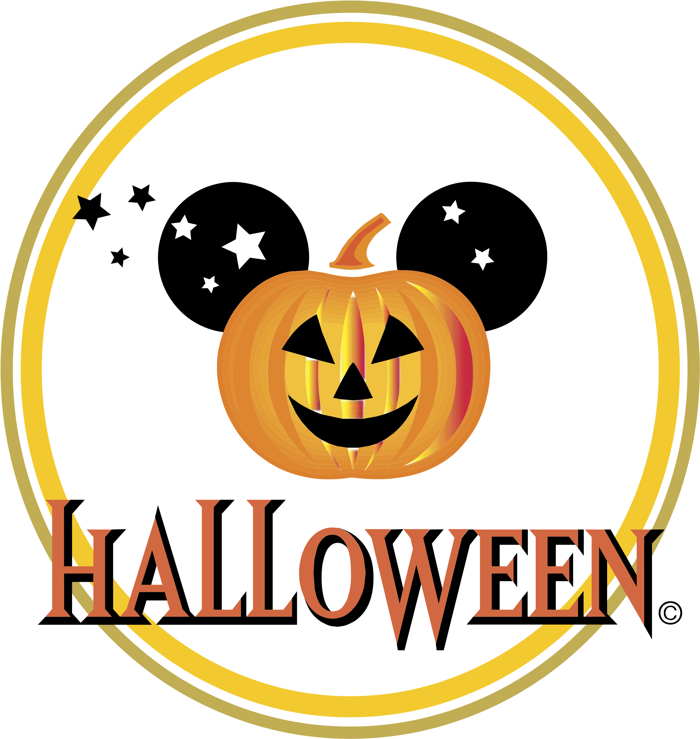 Disney Halloween Logo Png Transparent - Halloween Logo Vector Png (2400x2400), Png Download
