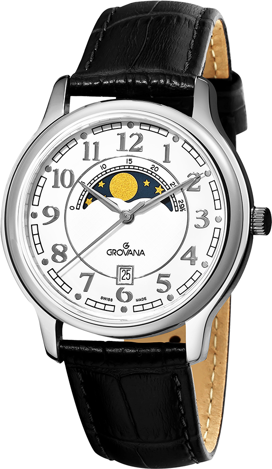 Grovana Moonphase Watch (1000x1000), Png Download