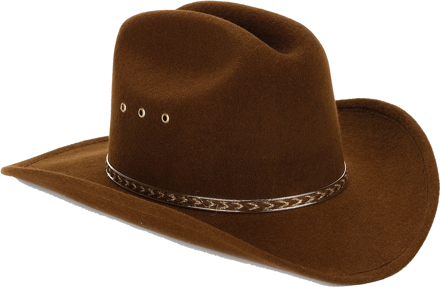 Sombrero De Vaquero De Fieltro Marrón - Cowboy Hat Transparent Background (400x400), Png Download