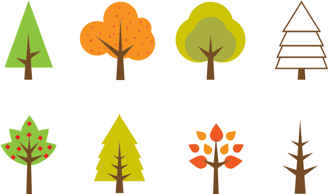 Seasonal Tree Illustration Free Vector And Png The - Seasons Vector Png (1200x628), Png Download