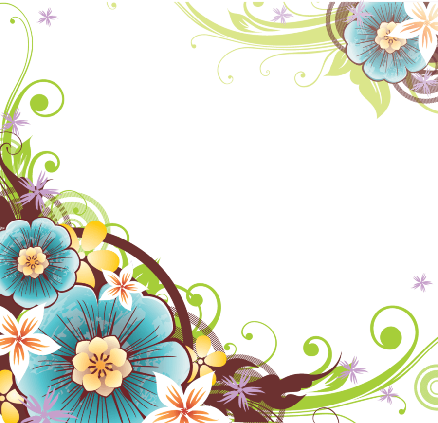 Flower Border Png Clipart Borders And Frames Clip Art - Flower Vector Border Png (900x869), Png Download
