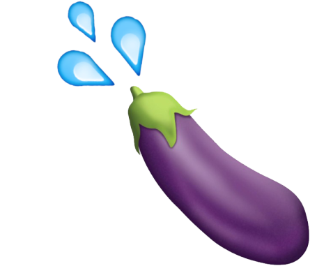 Emoji Eggplant Png - Eggplant Emoji No Background (500x500), Png Download