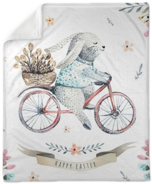 Vector Freeuse Library Bohemian Drawing Vintage - Clip Art Watercolor Easter Bunny (400x400), Png Download