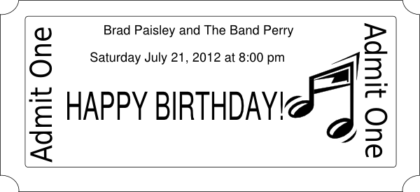 Concert Clipart Broadway Ticket - Music Is Life Curtains (600x274), Png Download