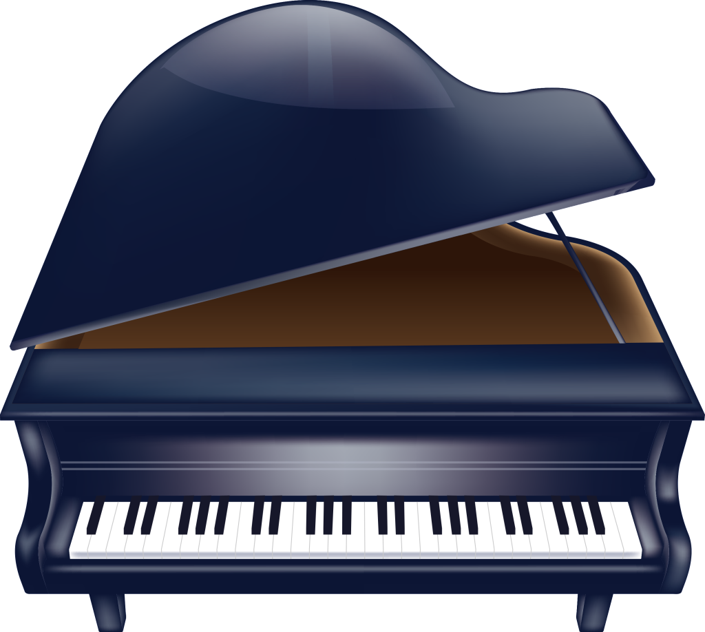 Cartoon Piano Children Playing Piano Png Transparent - Piano Drawing (1024x918), Png Download